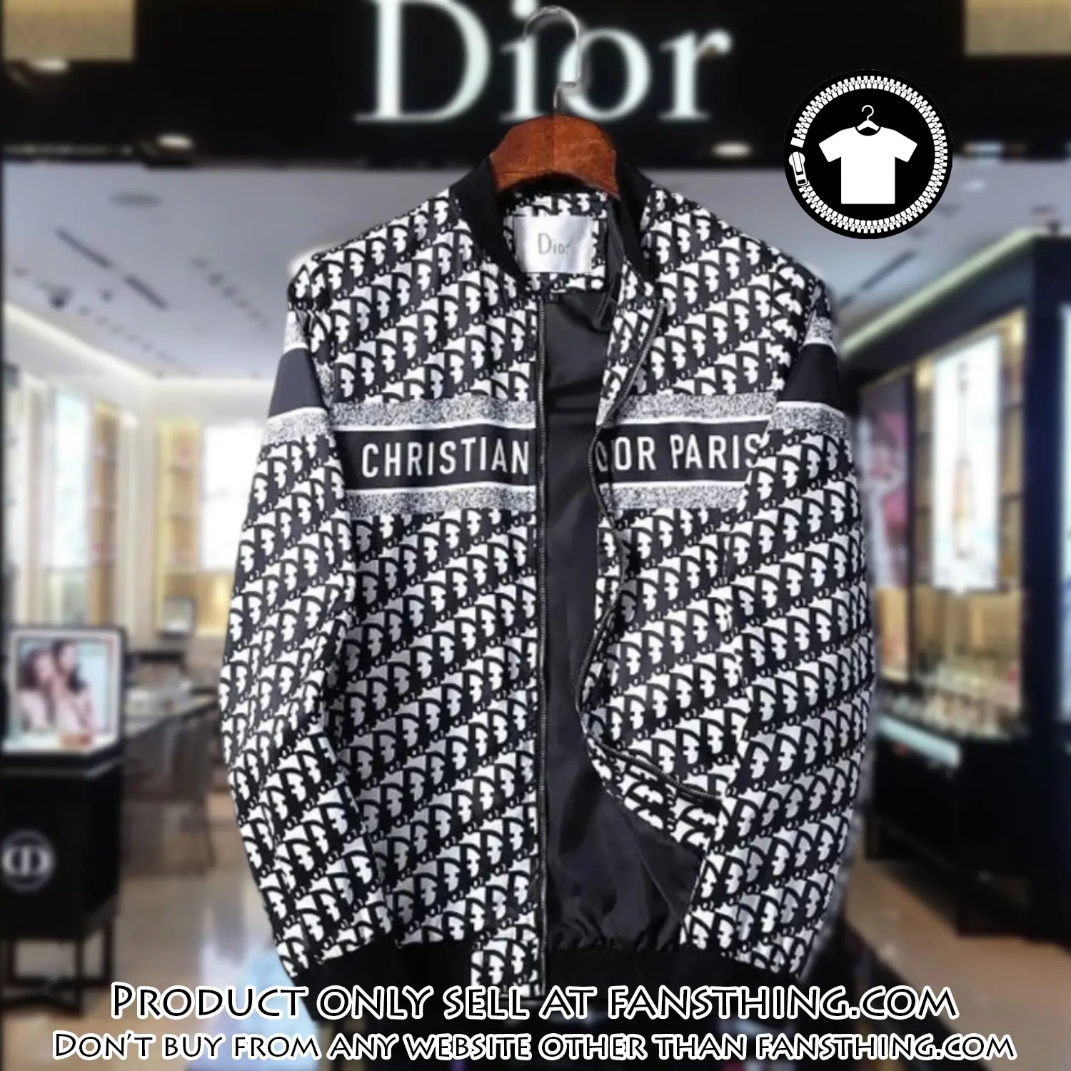 Dior luxury brand varsity zipper jacket vst1068 fst0653613